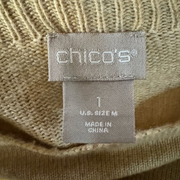 Chico's Cashmere-Blend Embroidered Cheetah Sweater Size Medium - Picture 8 of 10